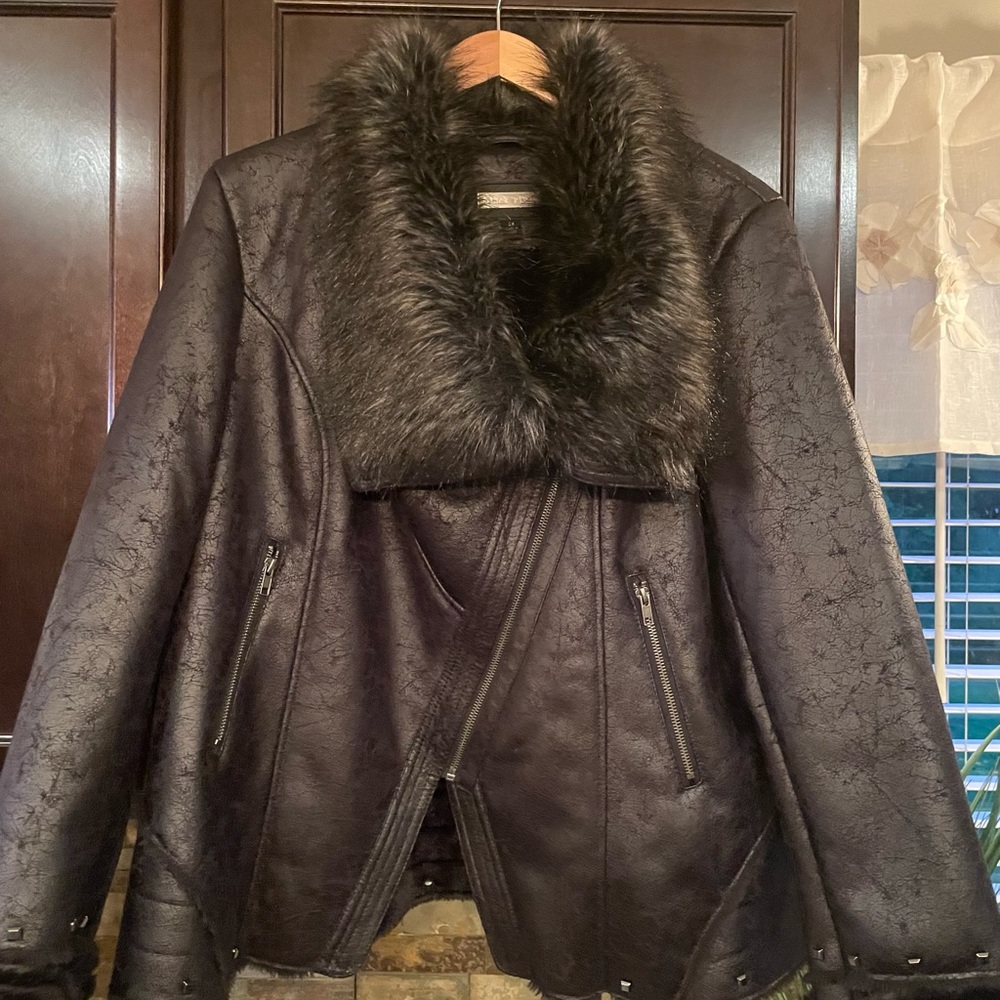 Gorgeous Black Vegan Leather Jacket - new without tags - never worn